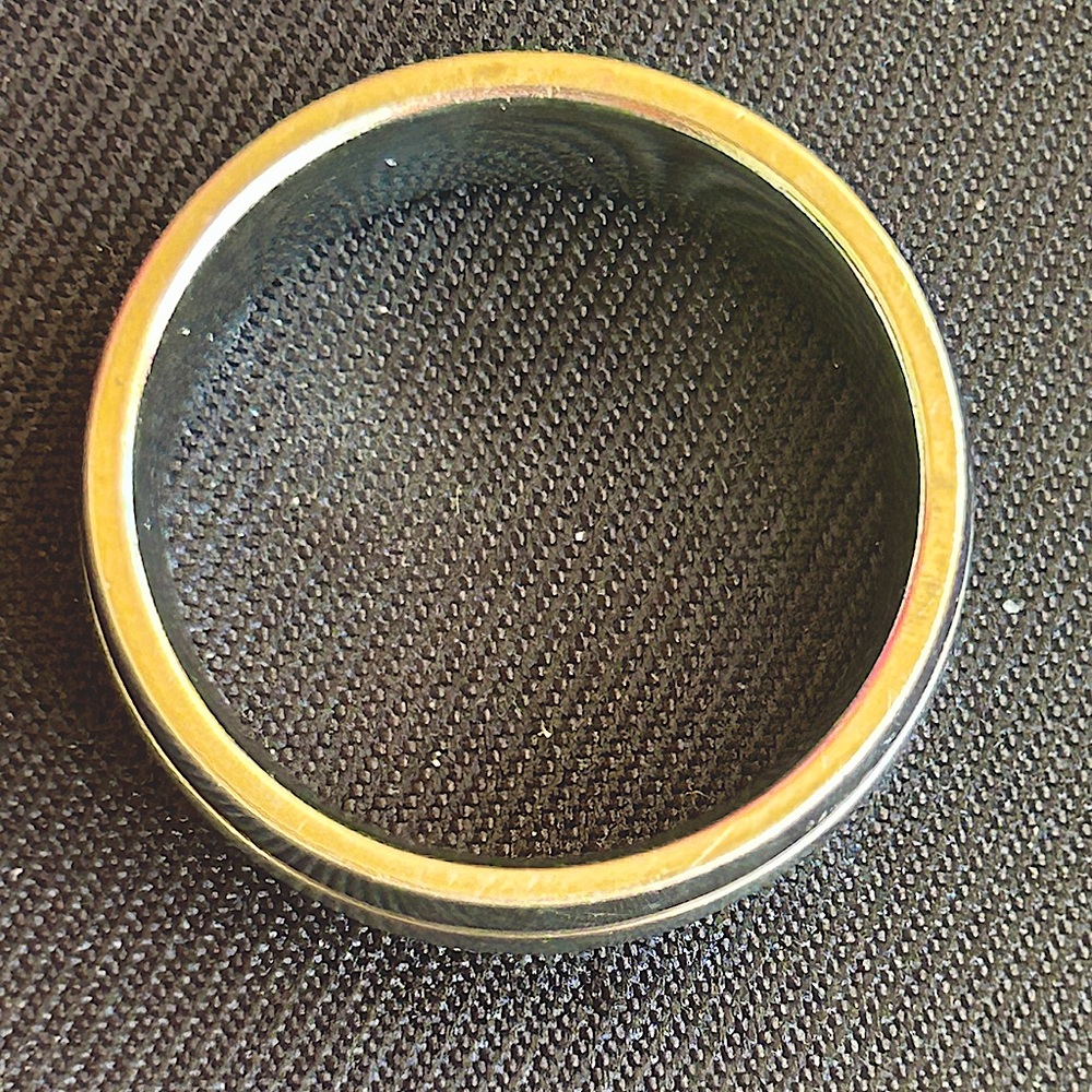 Titanium Unisex Silver Ring Size 9 - Picture 8 of 9